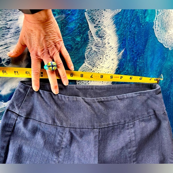 NWOT Lulu B Capri Denim Stretch Legging with Crystal Rivets Sz 4 - Picture 9 of 15